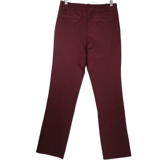 New Quince Petite Small 28" Ultra-Stretch Ponte Straight Leg Pant Burgundy - Picture 8 of 12